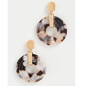 Madewell Acetate Hoop Drop Earrings Shell Tort